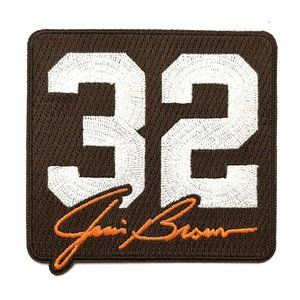 Jim Brown Memorial Patch Iron On Cleveland Browns #32 Football Jersey Patch